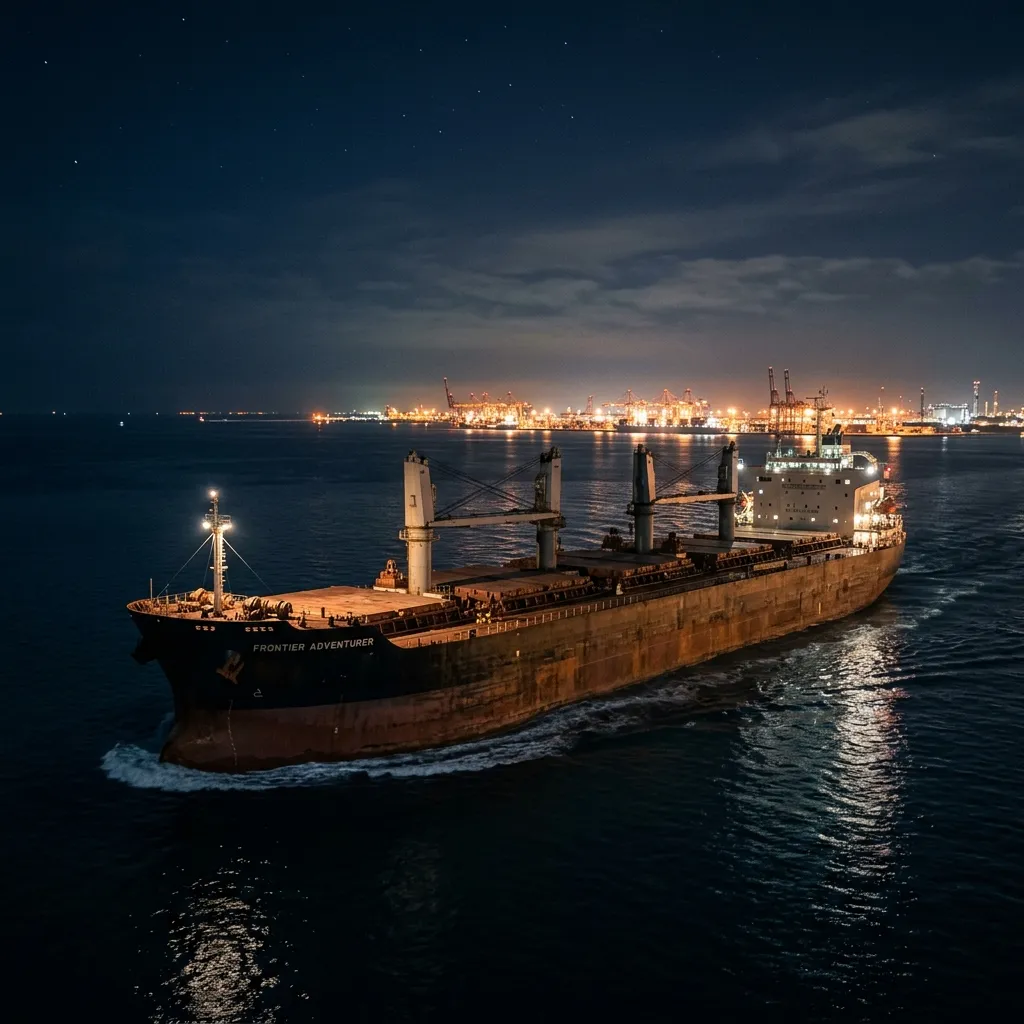 Ship at night